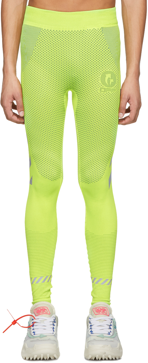 yellow running capris