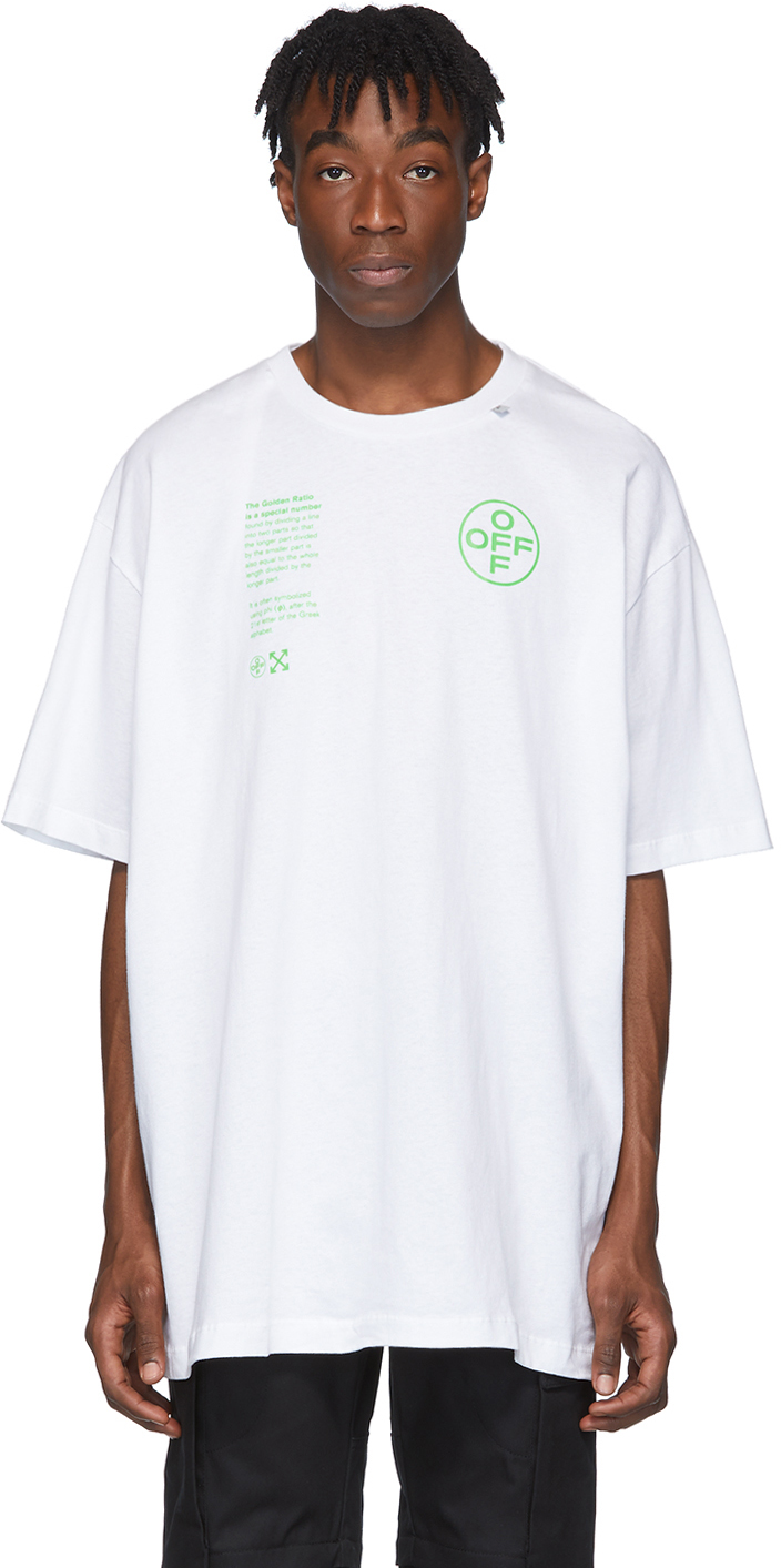 Off-White: White Arch Shapes T-Shirt | SSENSE