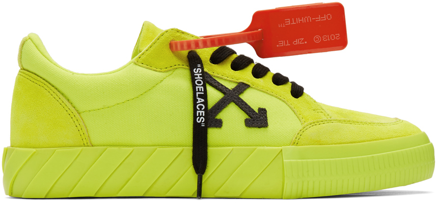 Off-White: Yellow Vulcanized Low Sneakers | SSENSE UK