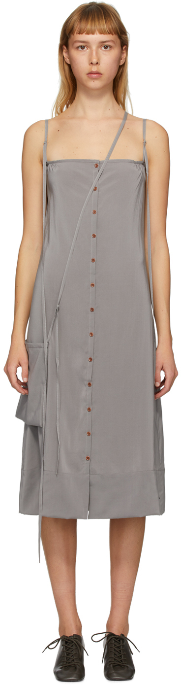 grey silk dress