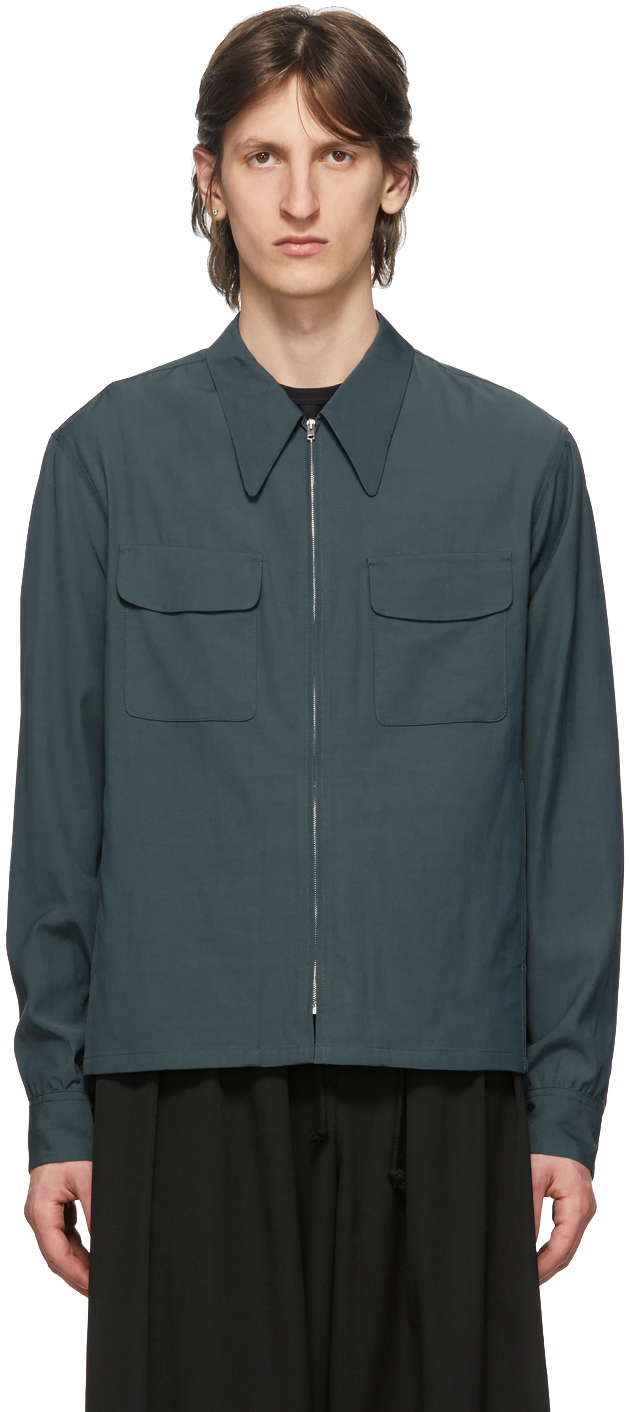 LEMAIRE: Blue Light Blouson Jacket | SSENSE