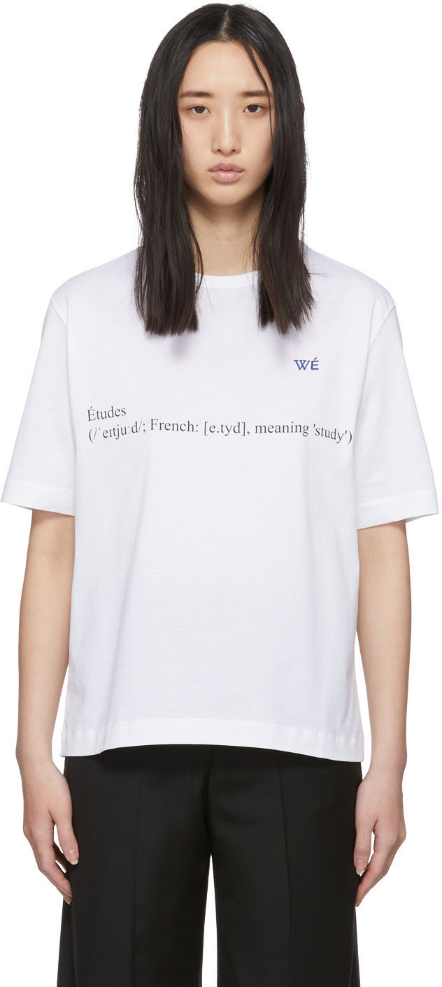 Études: White Wikipedia Edition Unity Definition T-Shirt | SSENSE