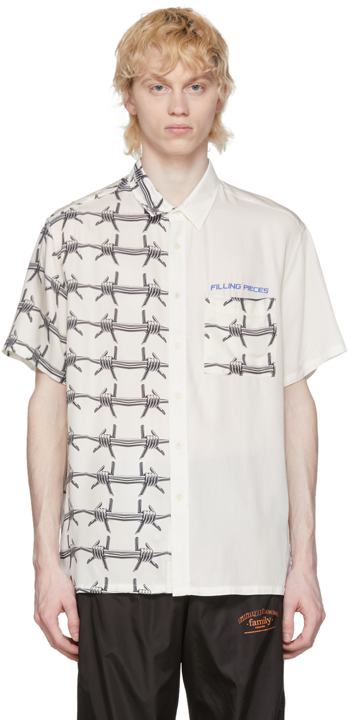 Filling Pieces: White Barb Wire Resort Shirt | SSENSE