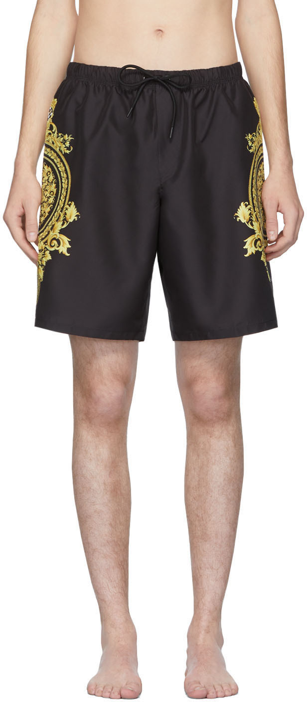 versace black swim shorts