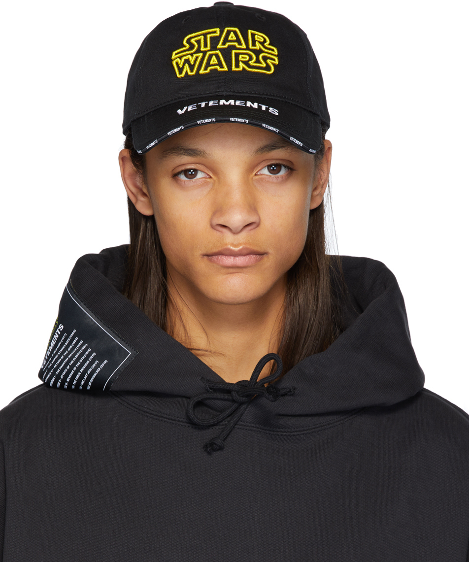 VETEMENTS: Black STAR WARS Edition Logo Cap | SSENSE