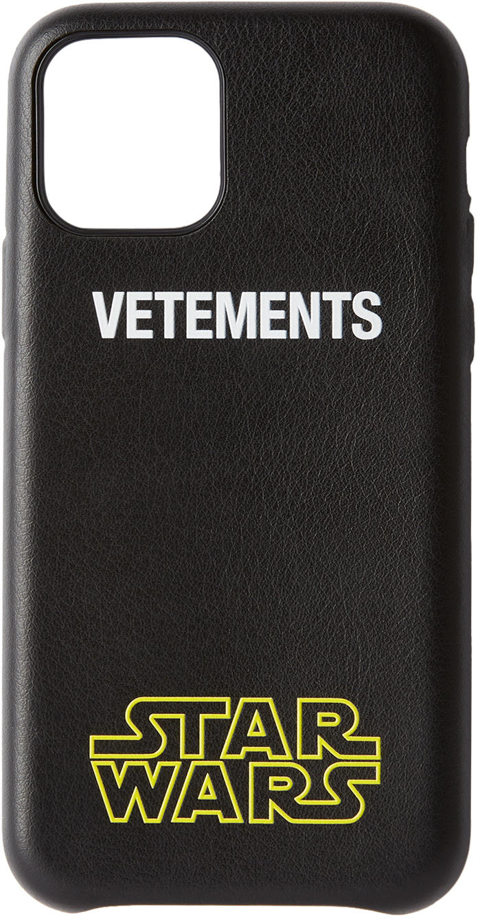 Black STAR WARS Edition Logo iPhone 11 Pro Case by VETEMENTS | SSENSE