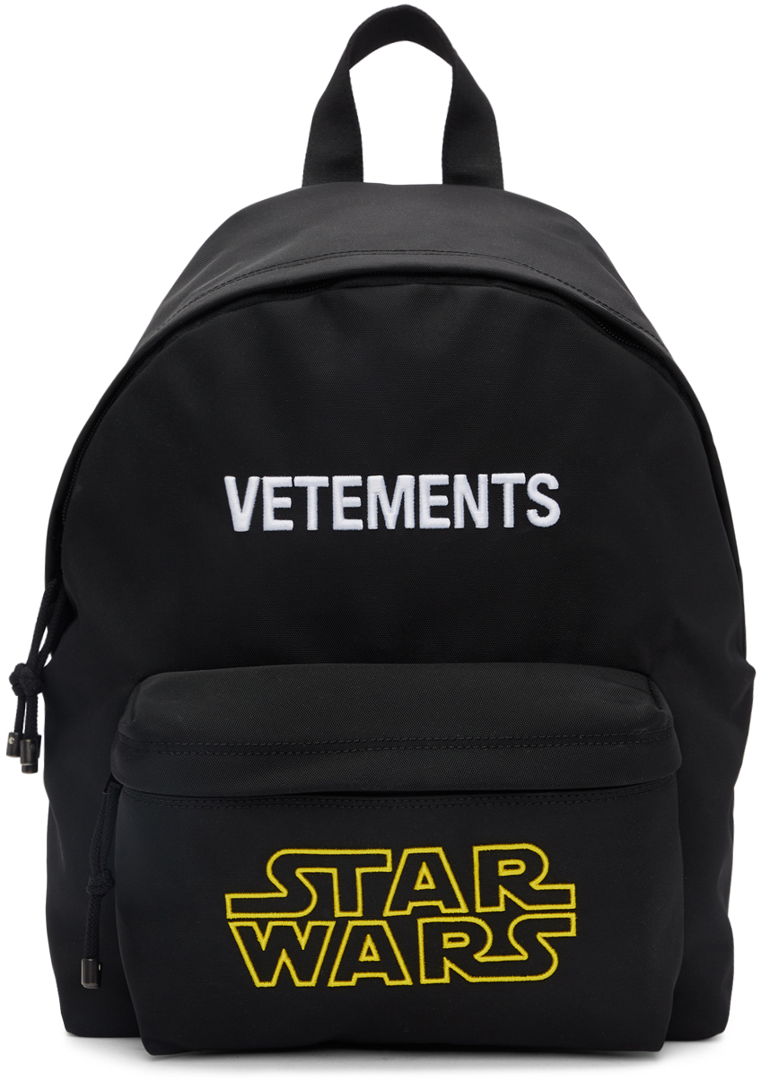 VETEMENTS Black STAR WARS Edition Logo Backpack 201669M166133