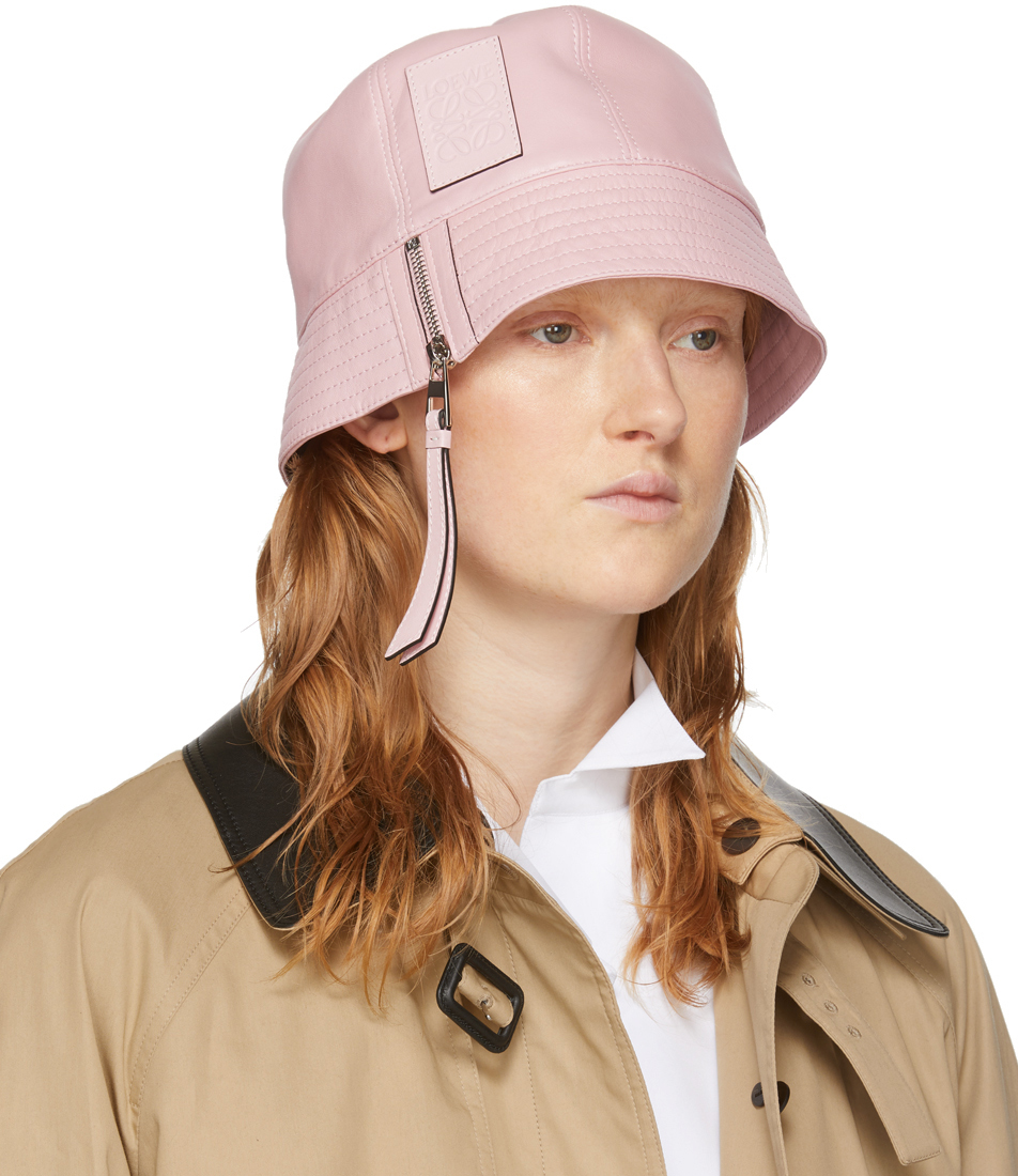 loewe leather bucket hat