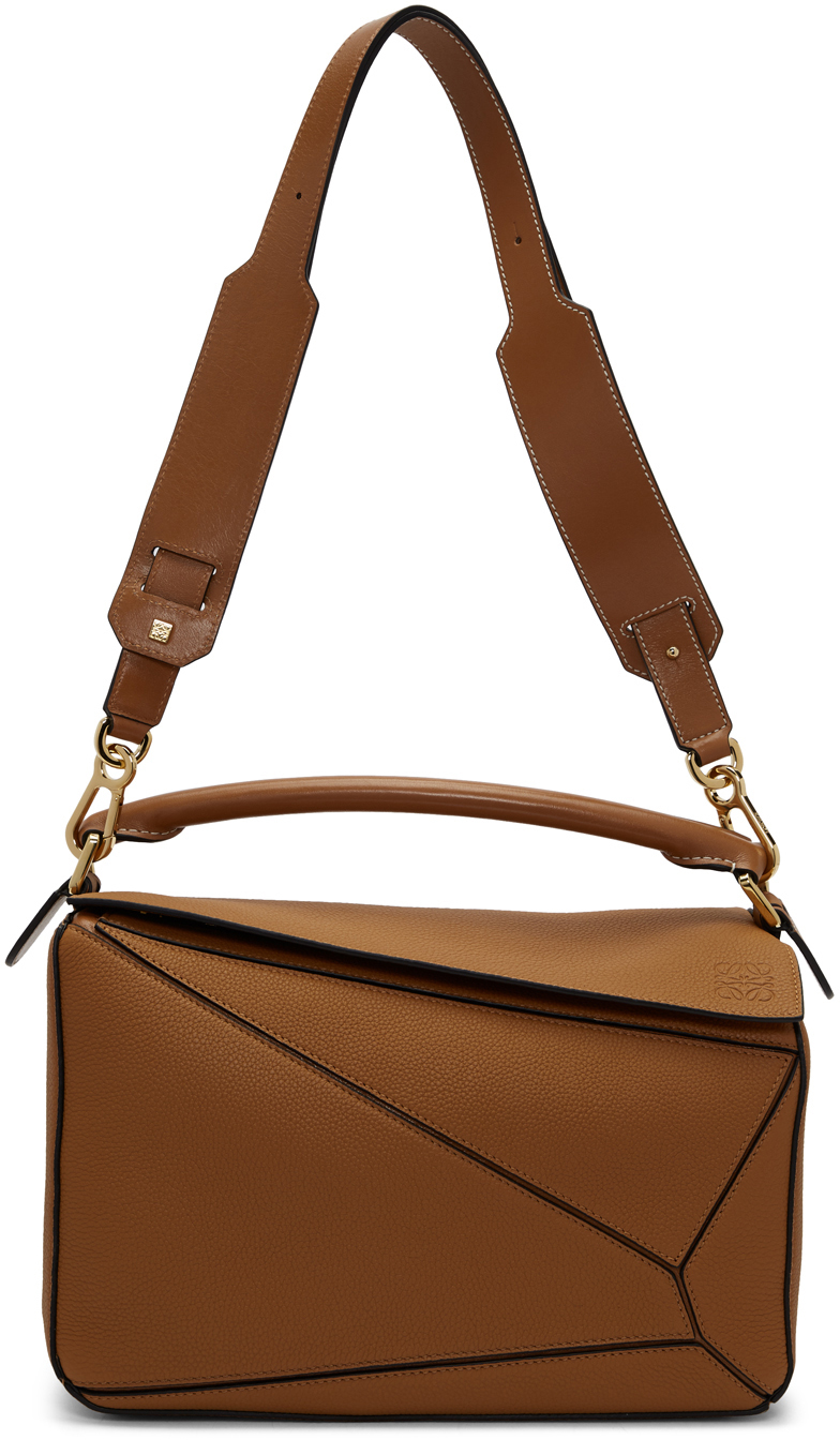 loewe tan puzzle bag