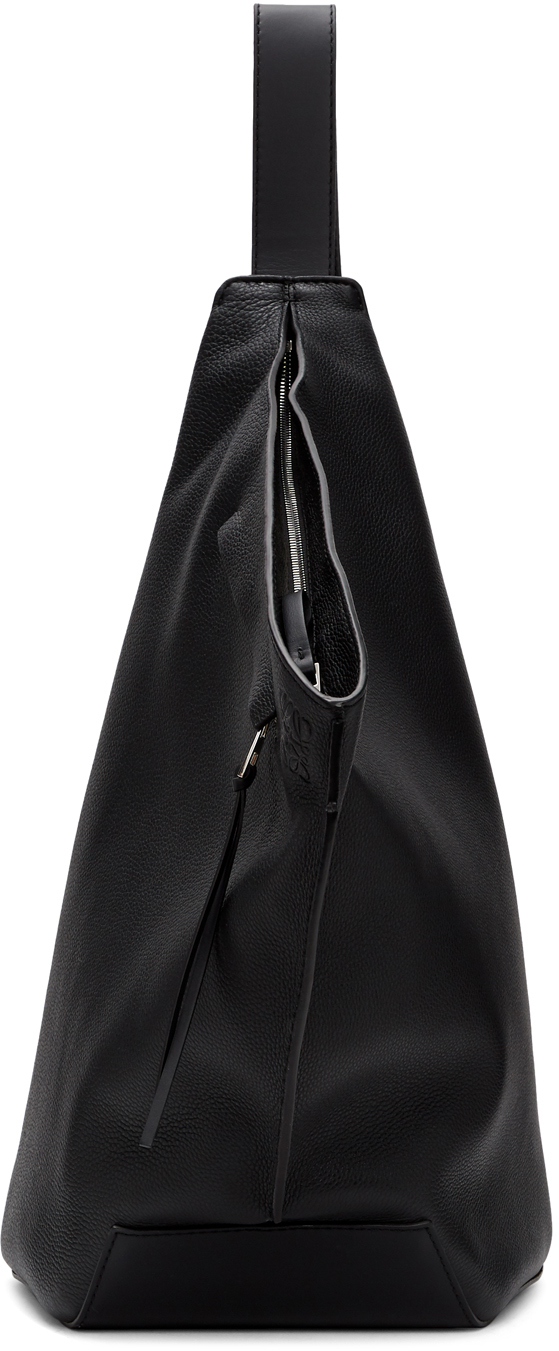 Loewe: Black Small Anton Backpack | SSENSE Canada