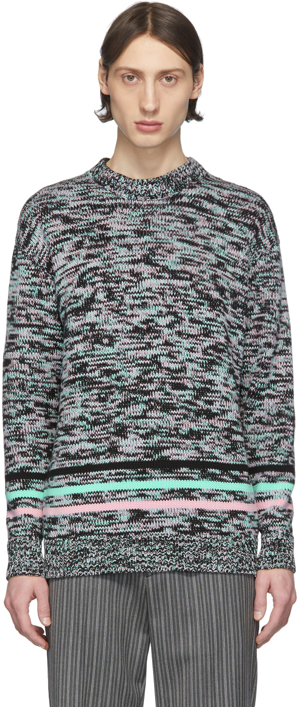 Loewe: Black & Multicolor Mélange Sweater | SSENSE