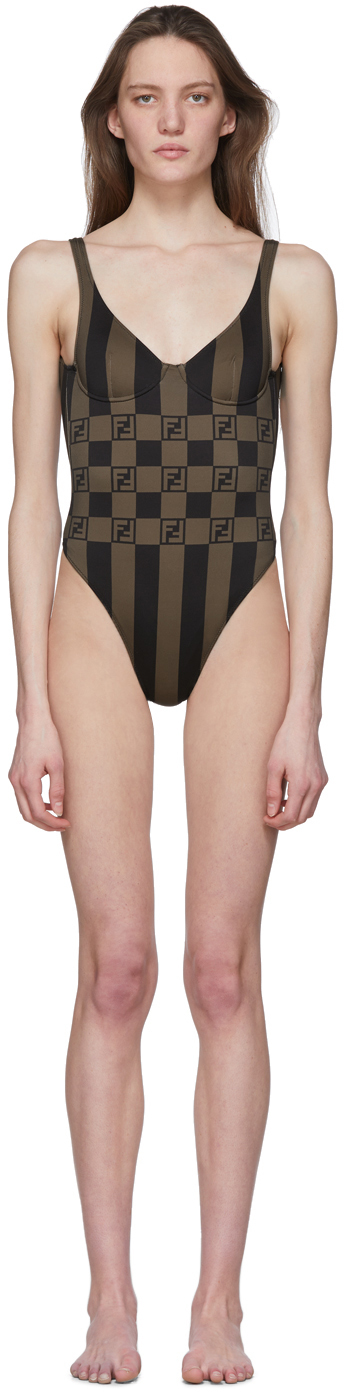 fendi logo one piece swimsuit