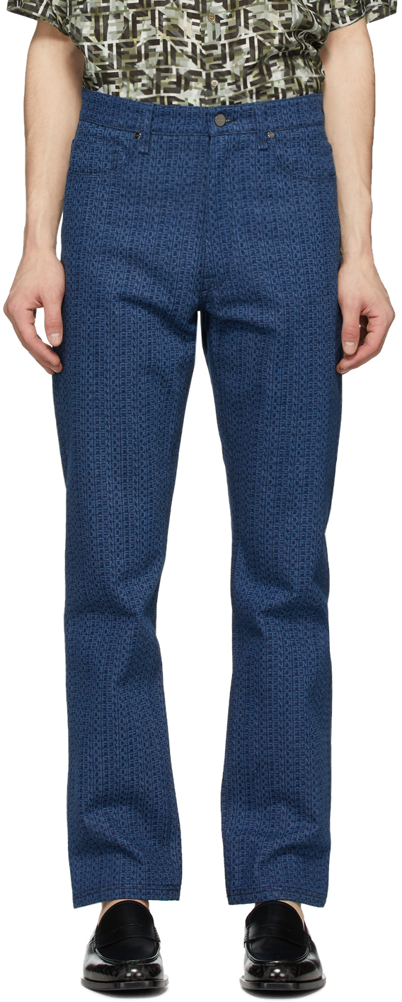 Fendi: Blue 'Fendi Laser' Jeans | SSENSE Canada