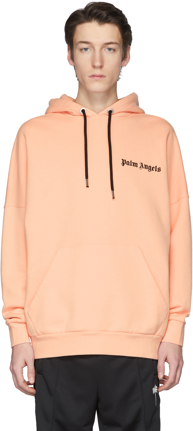 palm angels pink hoodie