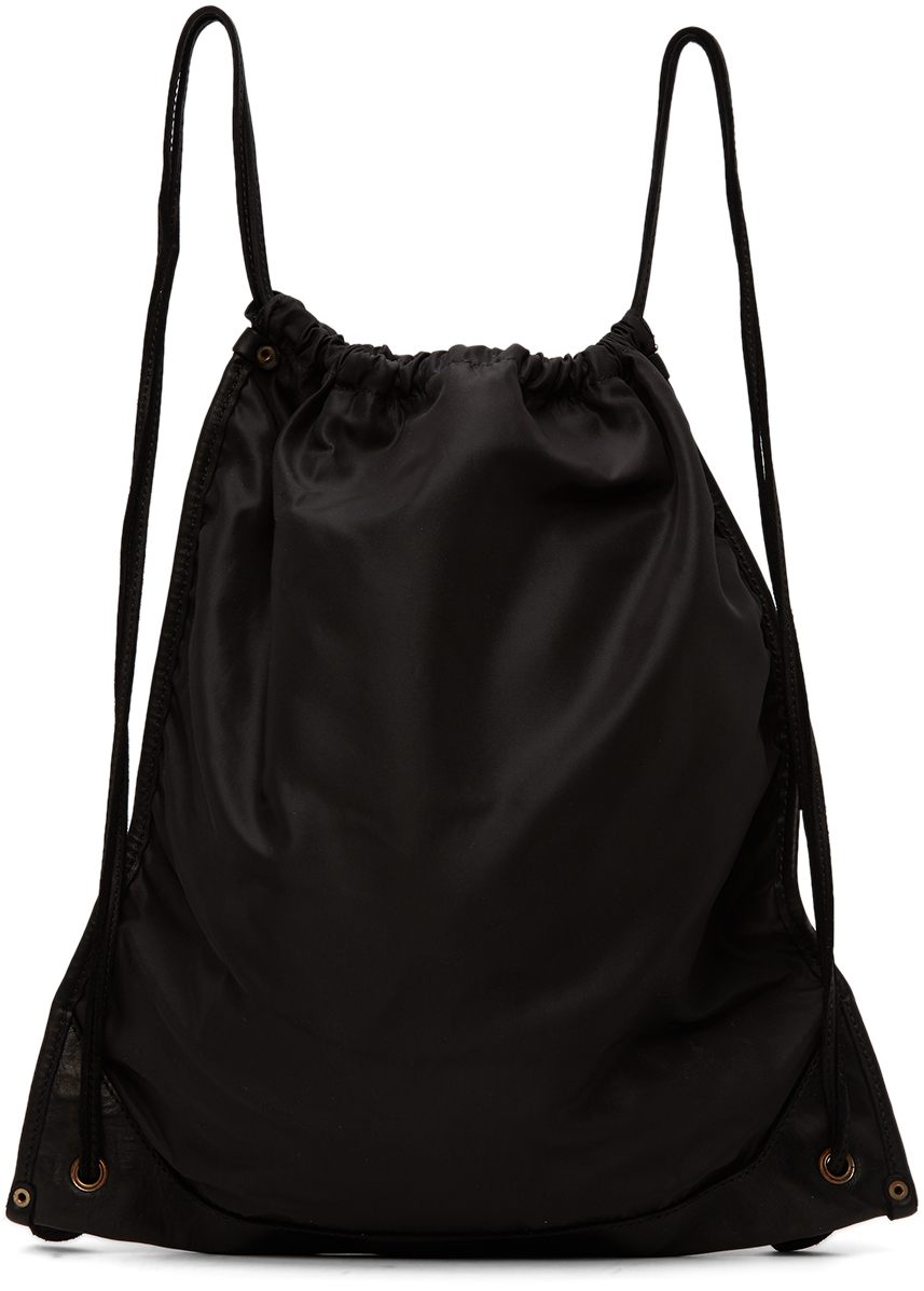 Guidi Black Drawstring Backpack SSENSE UK