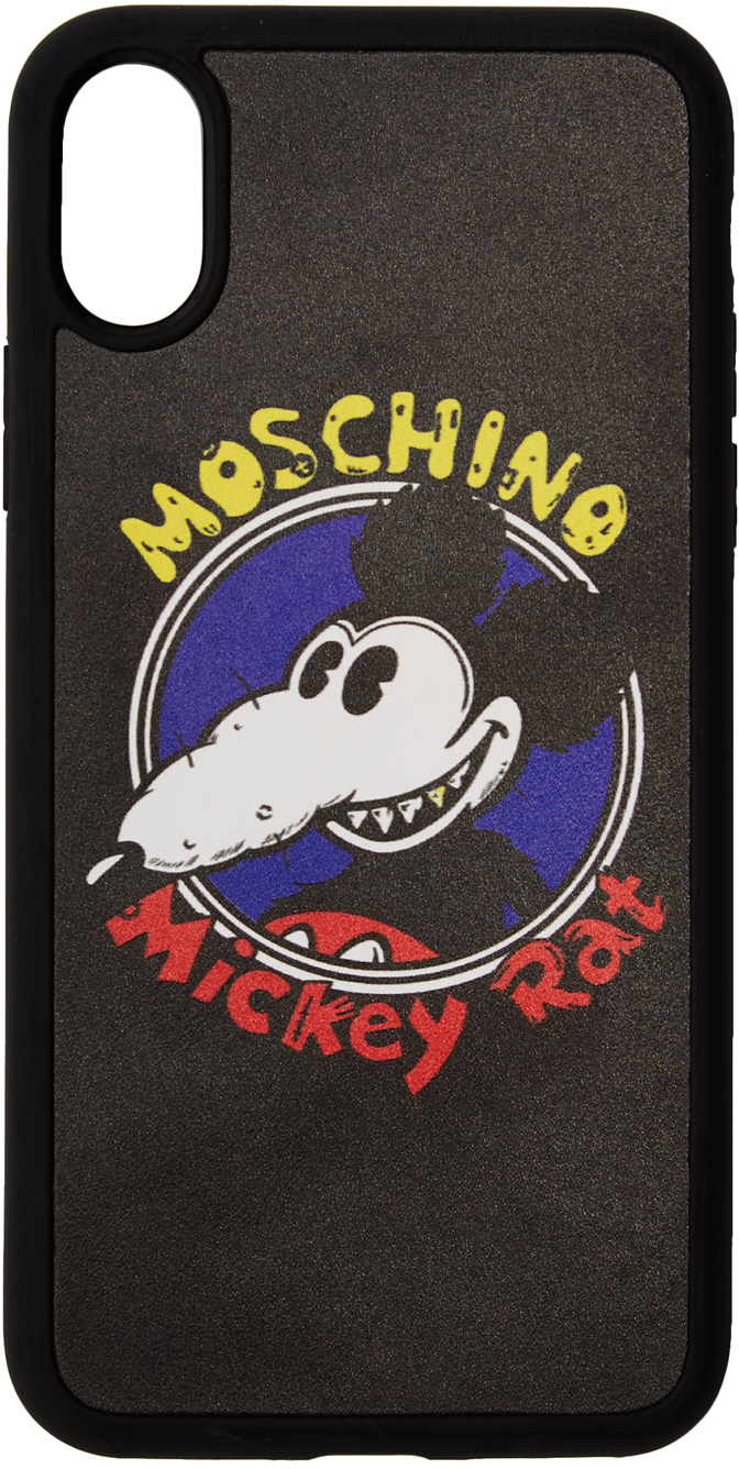 Black Chinese New Year Mickey Rat Iphone Xs X Case By Moschino On Sale