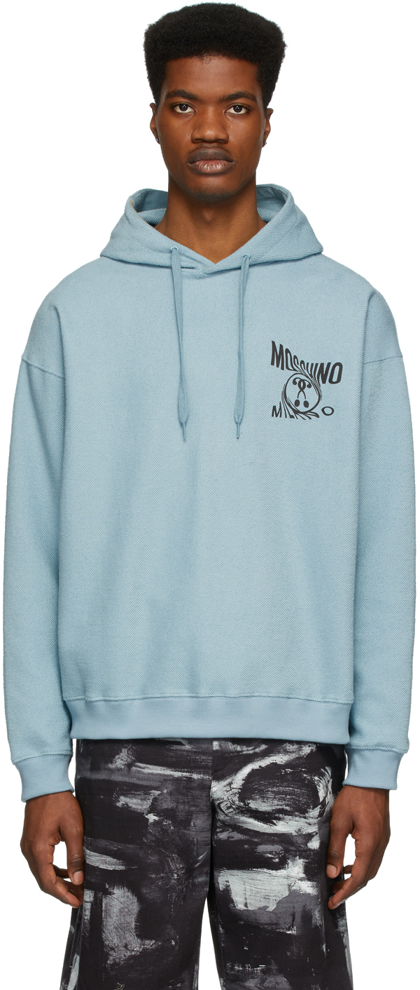 moschino blue hoodie