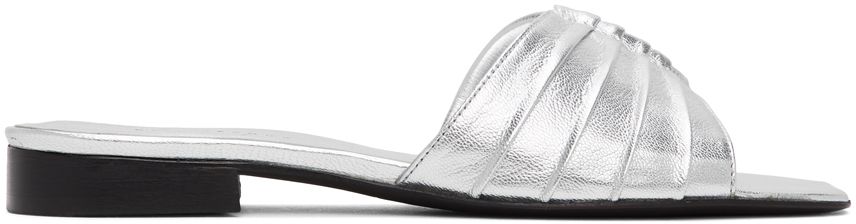 Silver 102 Slipper Sandals By Dorateymur On Sale