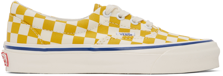 vans authentic checkerboard yellow