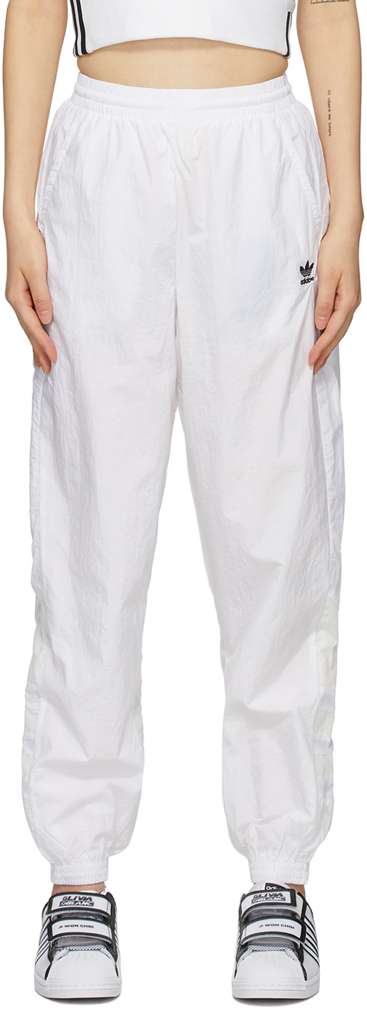 white adidas pants