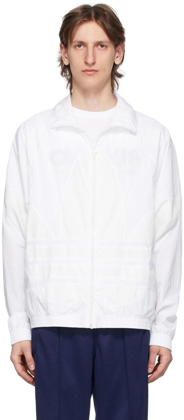 adidas Originals: White Big Trefoil Track Jacket | SSENSE UK