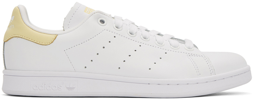 white and yellow stan smith