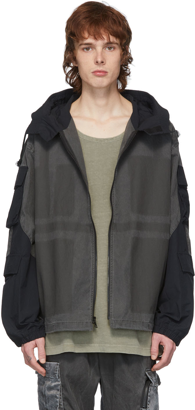 John Elliott: Black Miramar Tactical Parka | SSENSE Canada