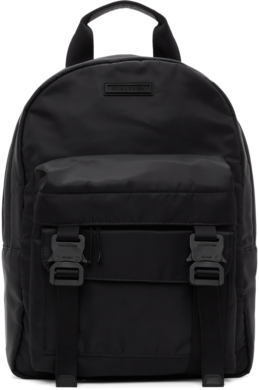 1017 ALYX 9SM: Black Double Front Pockets Backpack | SSENSE