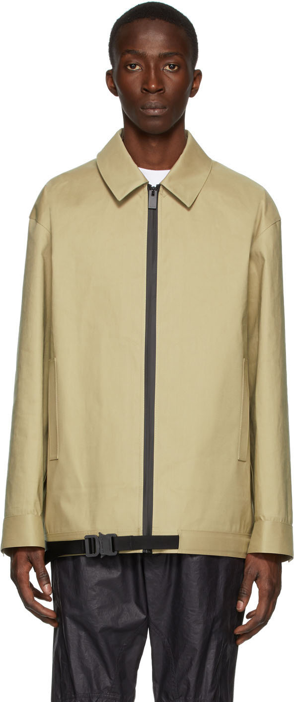 1017 ALYX 9SM: Tan Mackintosh Edition Zip Front Jacket | SSENSE