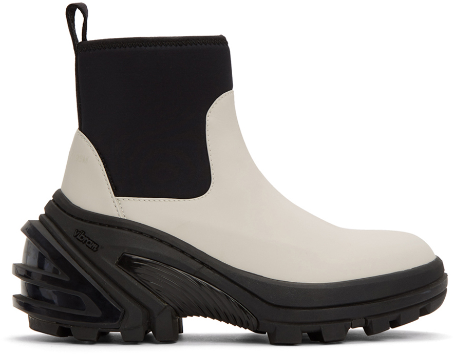 rubber boots white