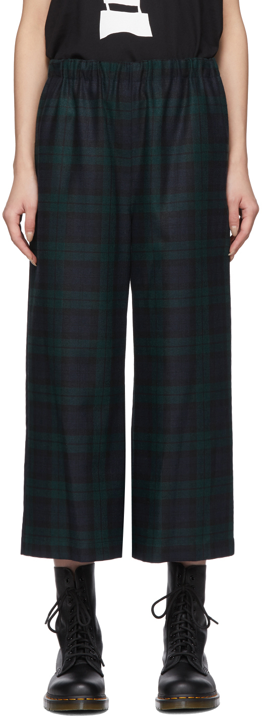 comme des garcons plaid pants