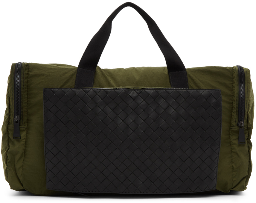 Bottega Veneta Green Intrecciato Packable Duffle Bag 201798M169164