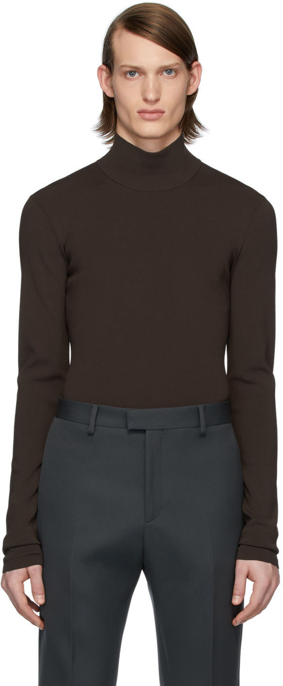 Bottega Veneta Brown Techno Turtleneck