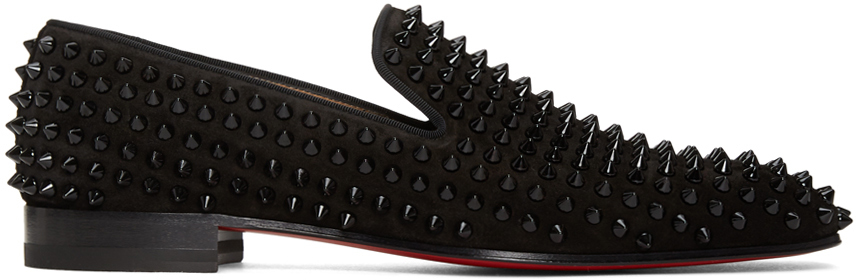 louboutin black suede spikes