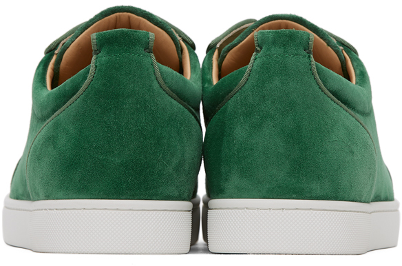 green suede sneakers