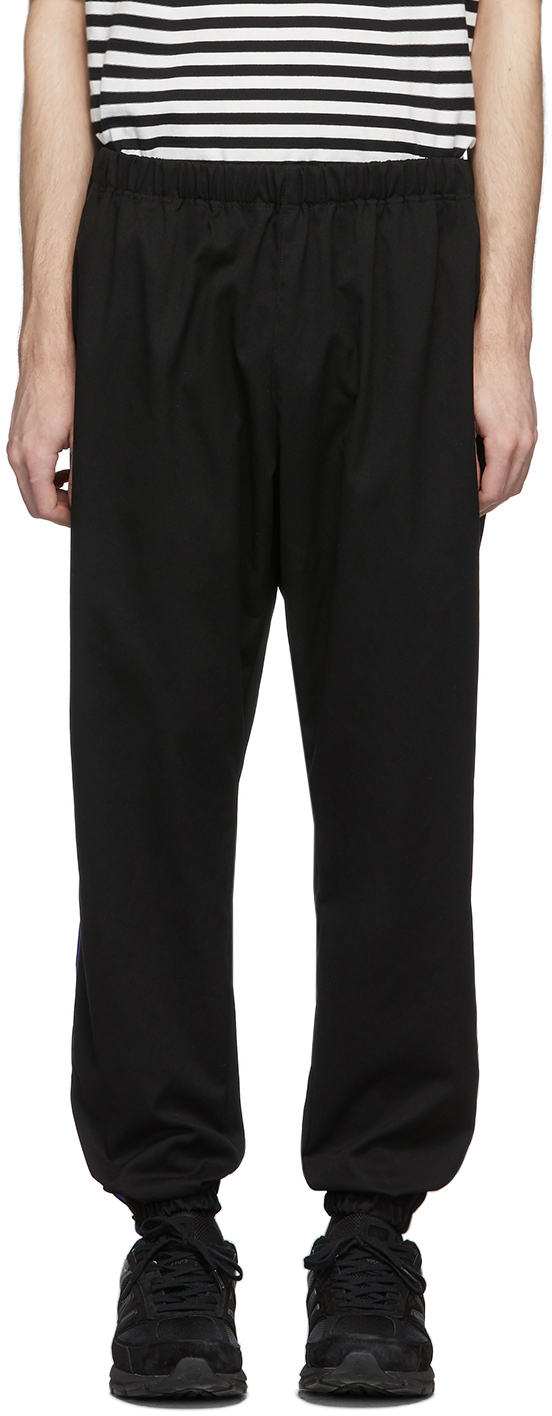 NEEDLES: Black & Purple Zipped Lounge Pants | SSENSE