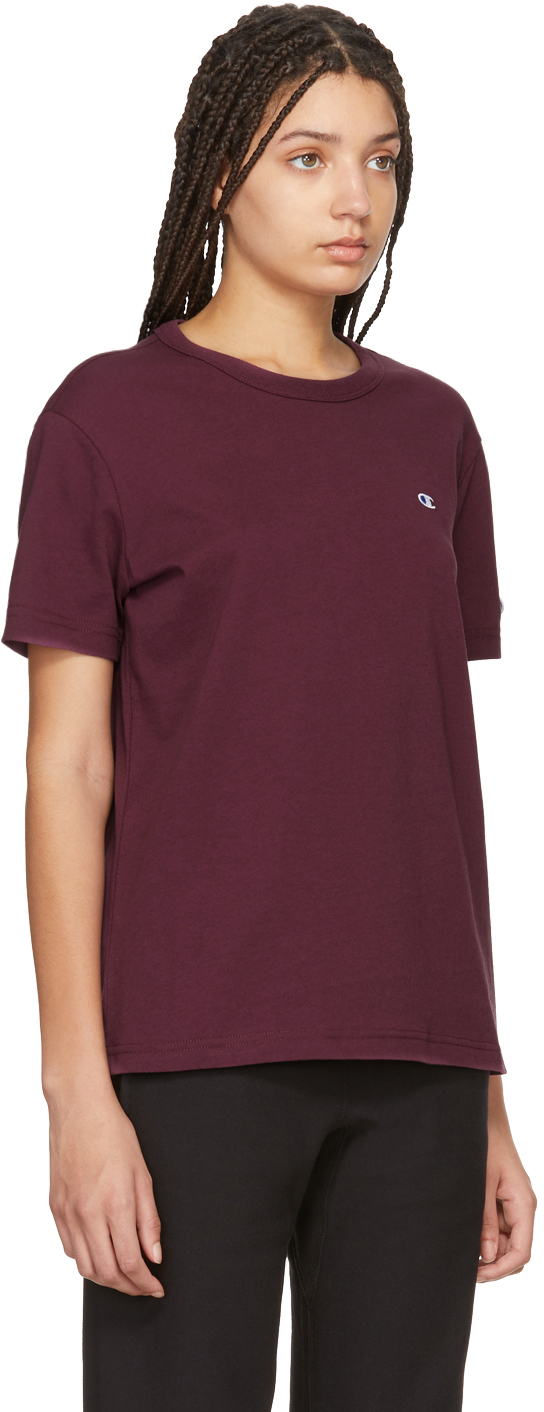 champion shirt burgundy