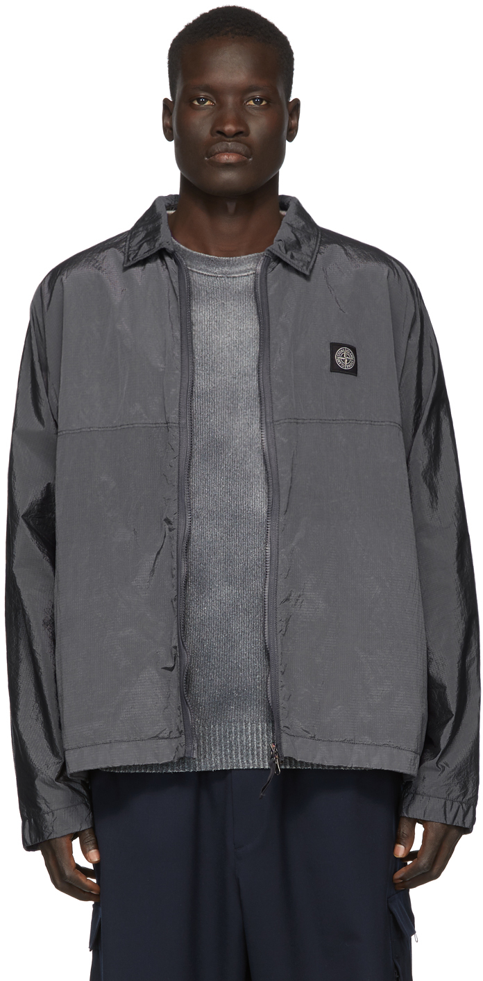 Grey Nylon Metal Watro Ripstop Jacket 