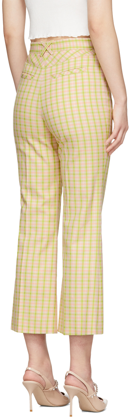 pink and green plaid pants