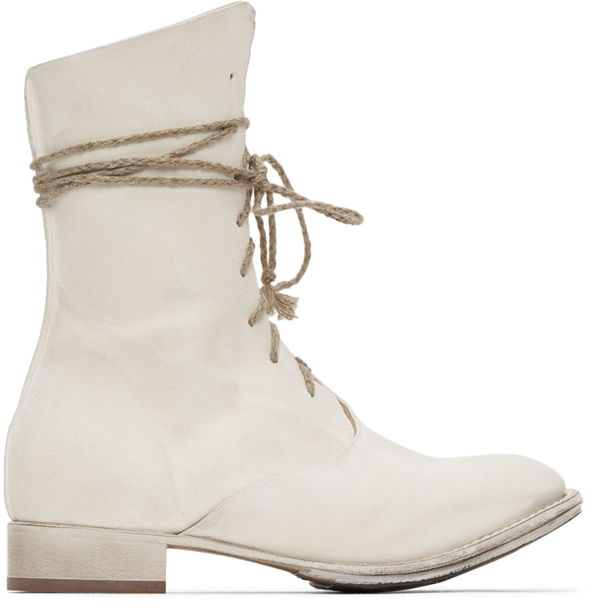Cherevichkiotvichki: White Overlap Boots | SSENSE UK