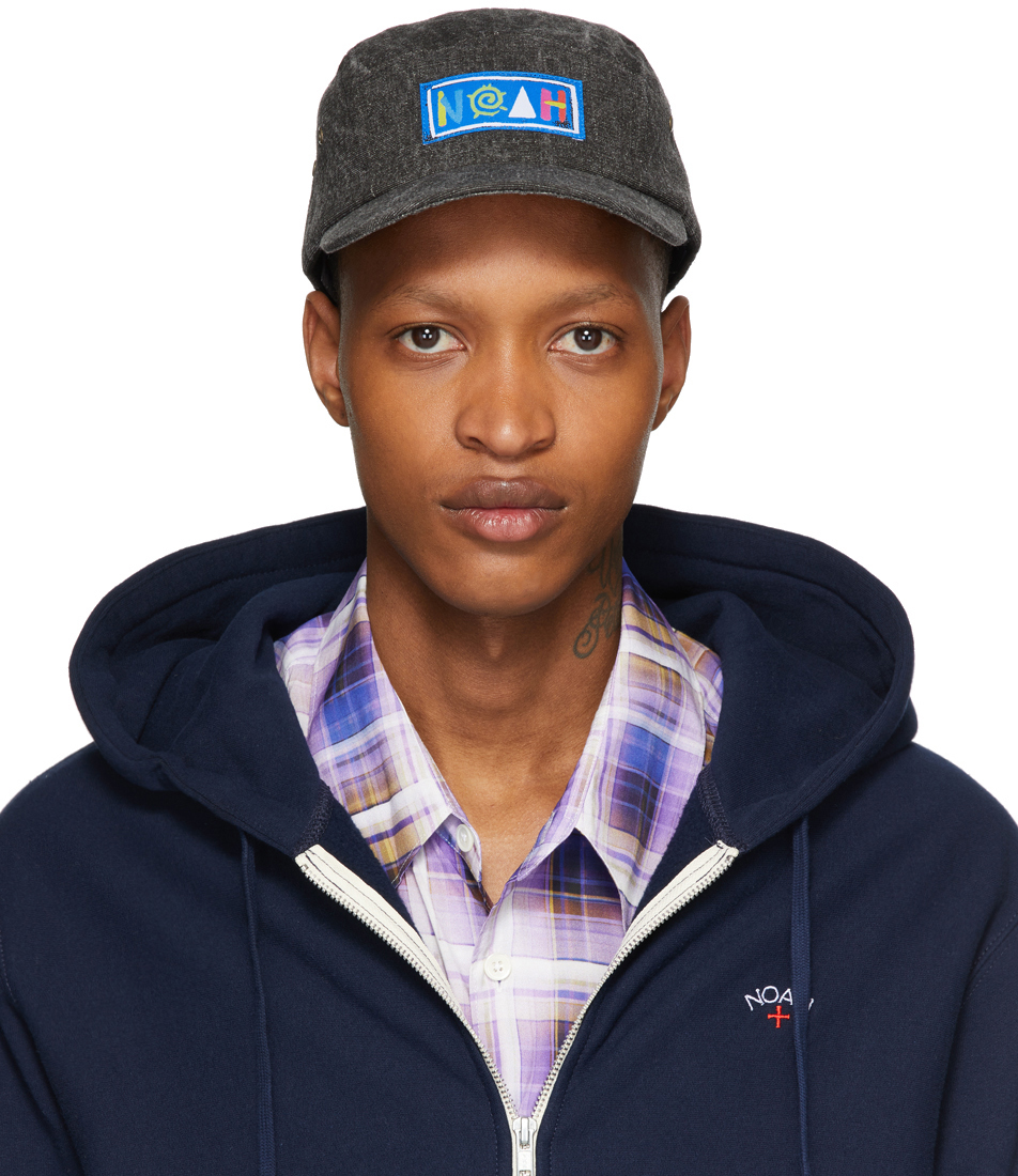 Noah: Black Recycled Canvas Hemingway Cap | SSENSE UK