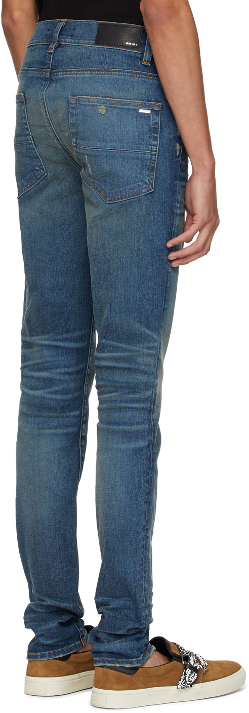 amiri indigo stack jeans