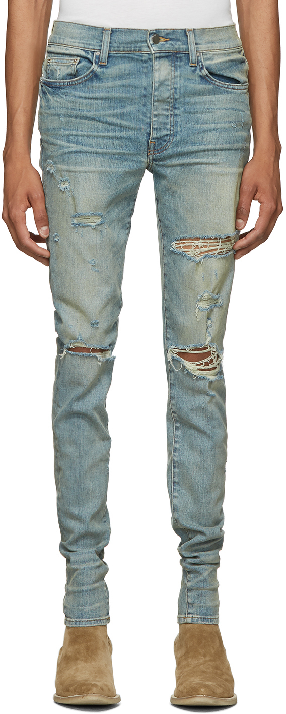AMIRI: Indigo Thrasher Classic Jeans | SSENSE Canada