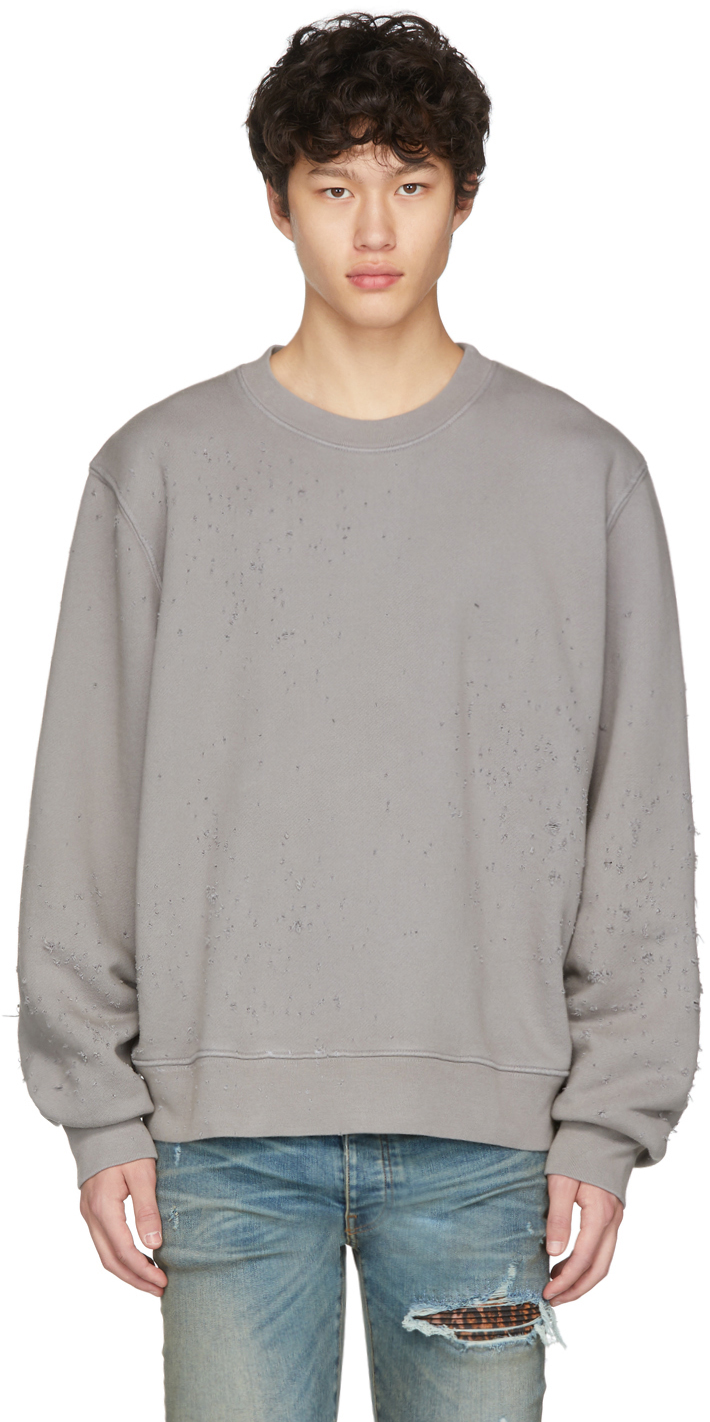 AMIRI: Grey Shotgun Sweatshirt | SSENSE