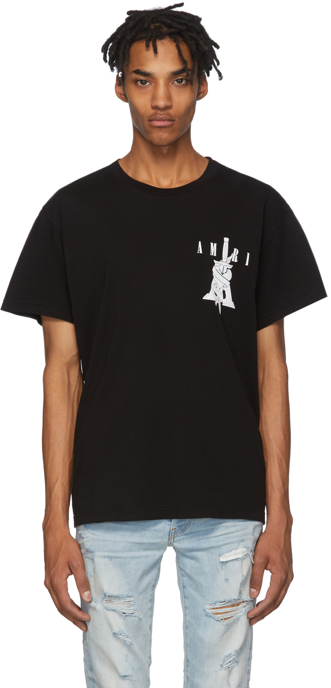 AMIRI: Black Dagger T-Shirt | SSENSE