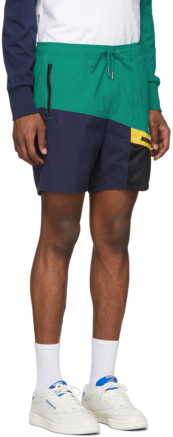 green hiking shorts