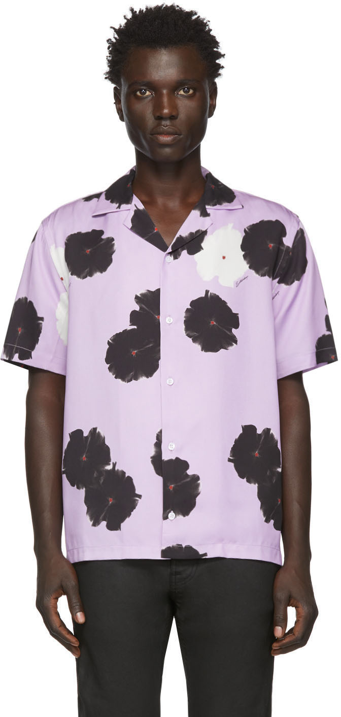 Saturdays NYC: Purple Canty Moon Flower Shirt | SSENSE