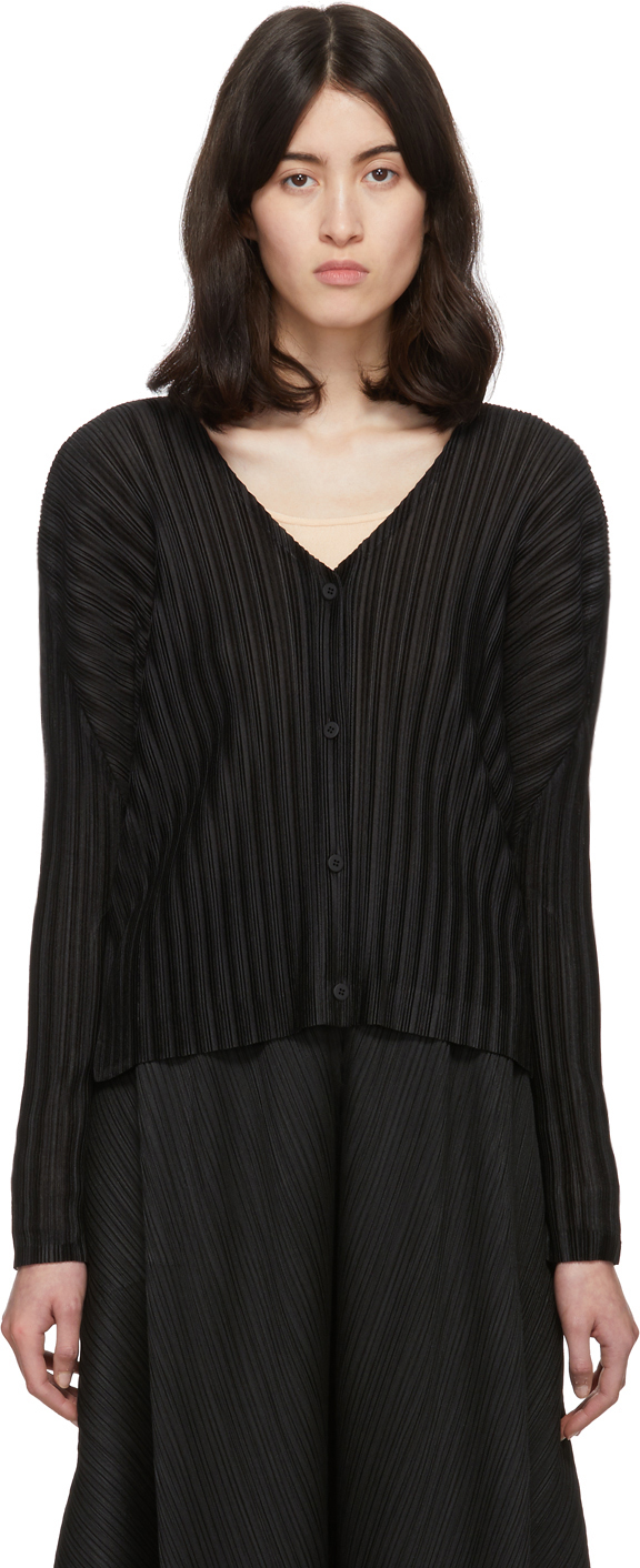 pleats please cardigan