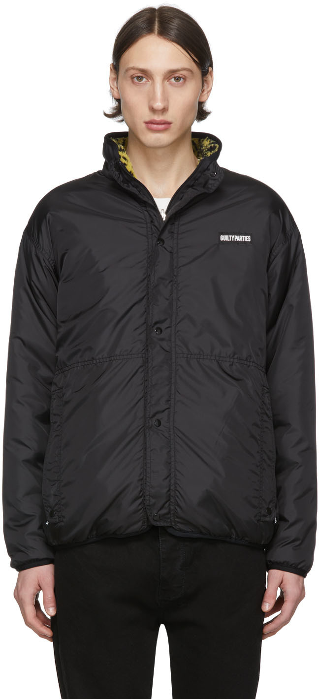 Reversible Black Boa Fleece Jacket