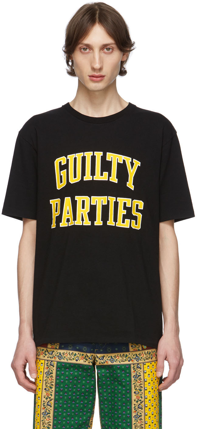 WACKO MARIA: Black 'Guilty Parties' T-Shirt | SSENSE